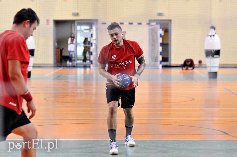 Michael Biegler na treningu Meblarzy