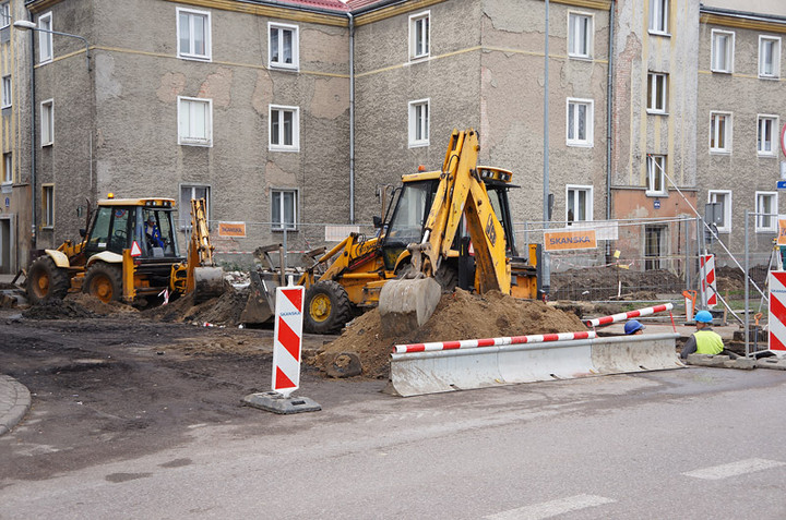 Prace w rejonie ulic: Malborska, Fabryczna i Zagonowa