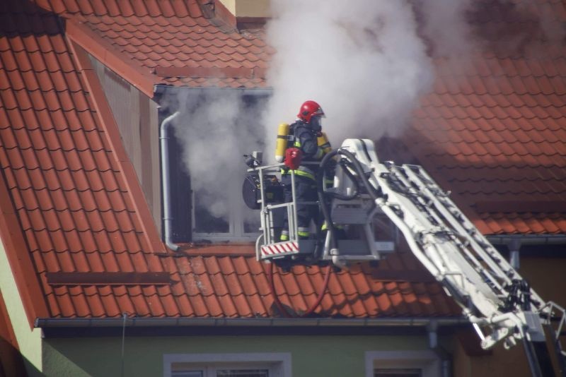 Pożar mieszkania w Braniewie 