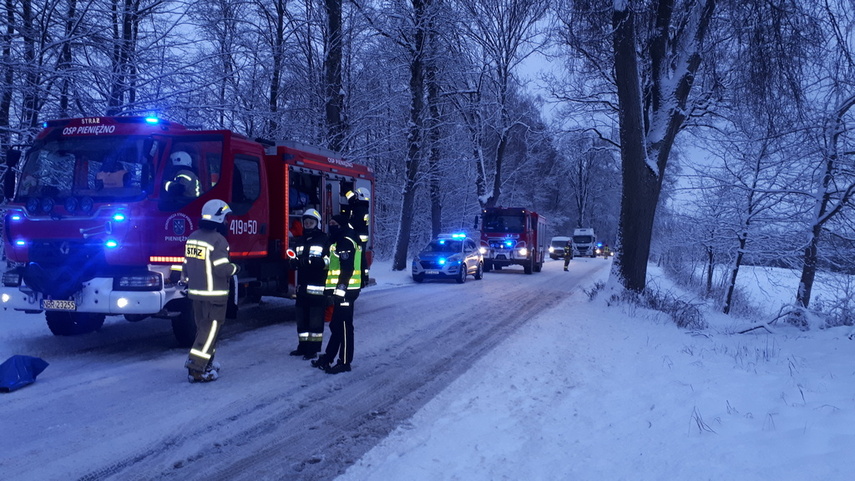 Toyotą uderzył w drzewo