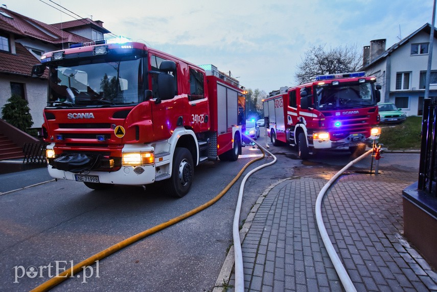 Pożar dachu domu jednorodzinnego przy ul. Warmińskiej