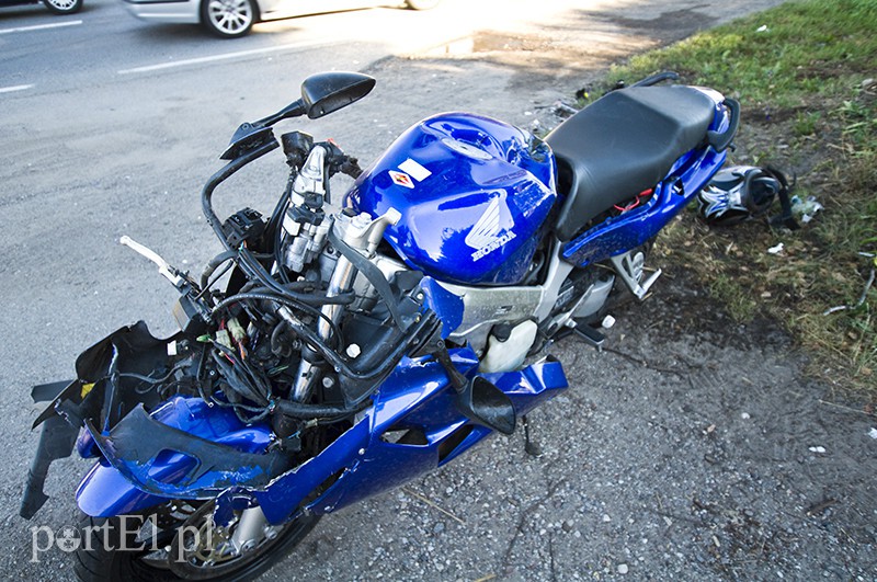  Groźny wypadek motocyklisty