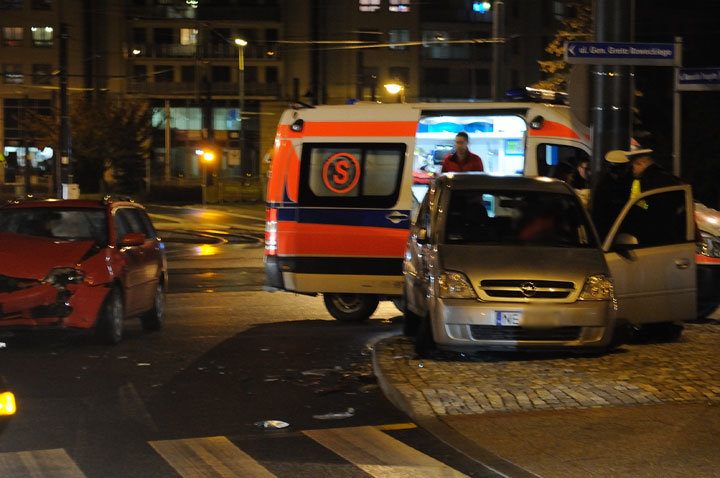 Wypadek na skrzyżowaniu