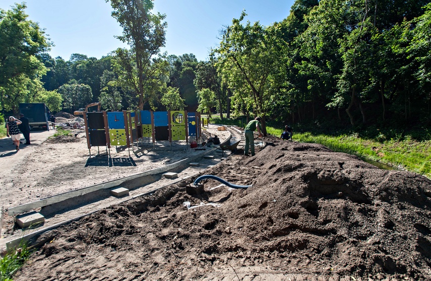 Trwają prace w parku Dolinka