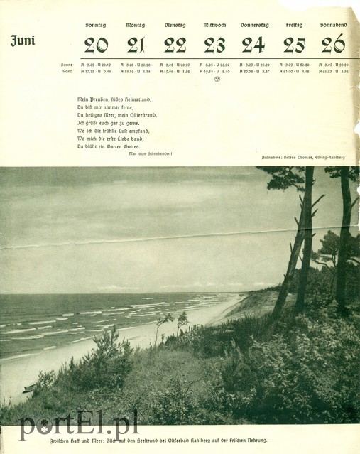 Kalendarz elbląski z 1937 r. 