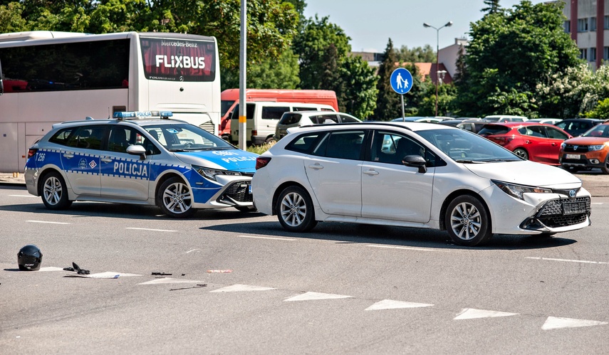 Potrącenie motorowerzysty