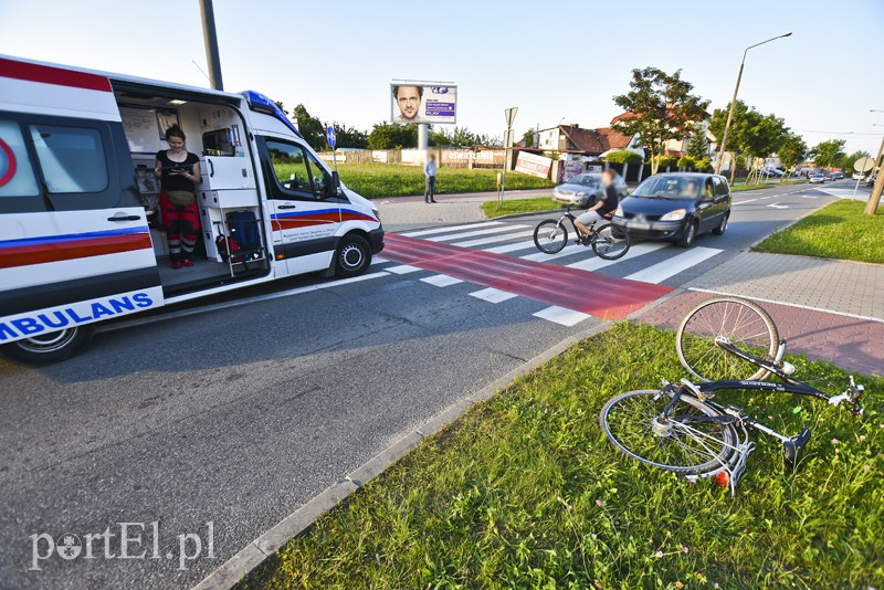 Potrącenie rowerzystki na Płk. Dąbka