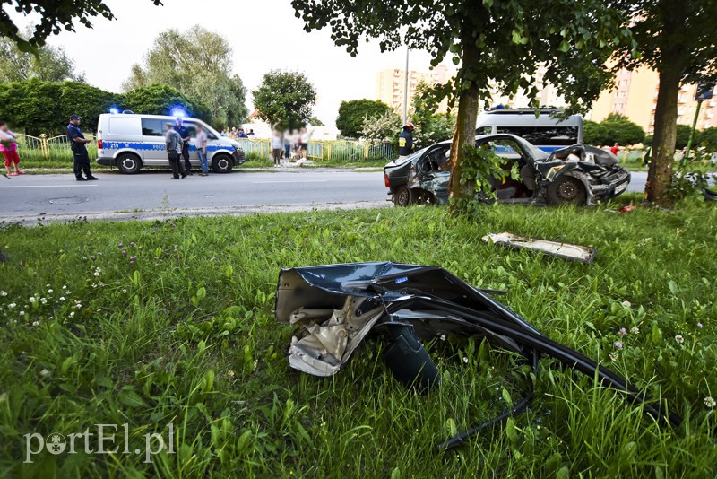 Hondą uderzył w drzewo