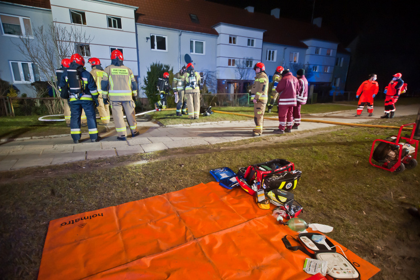 Pożar mieszkania przy al. Grunwaldzkiej