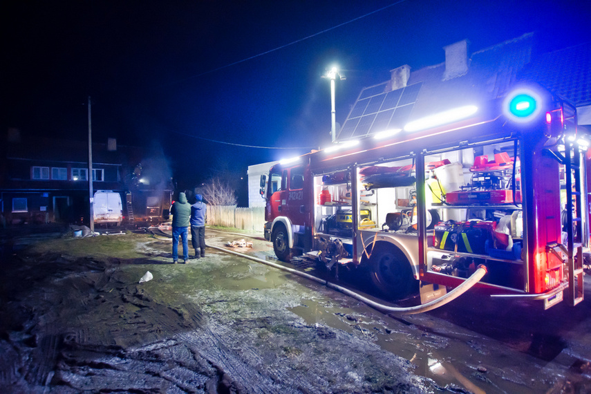 Pożar domu na Suwalskiej