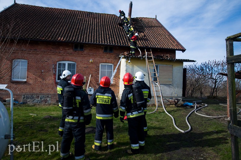  Pożar poddasza w Gronowie Elbląskim