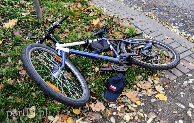 Potrącenie rowerzysty na Traugutta