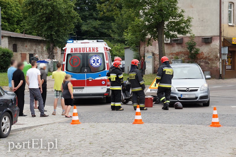 Zderzenie skutera z autem