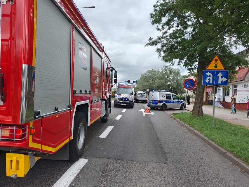 Zderzenie trzech aut na Ogólnej
