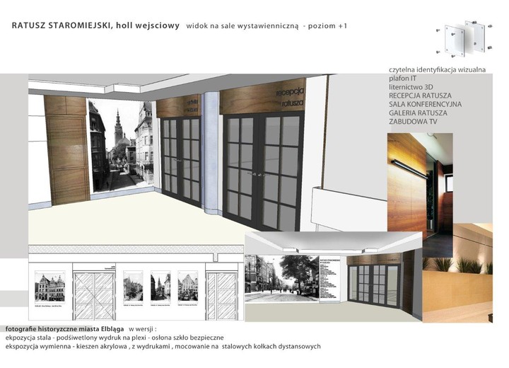 Projekt aranżacji wnętrza Ratusza Staromiejskiego