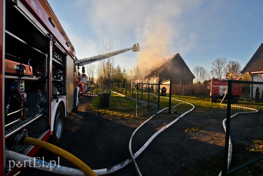 Pożar domu w Wiśniewie, z ogniem walczyło 34 strażaków