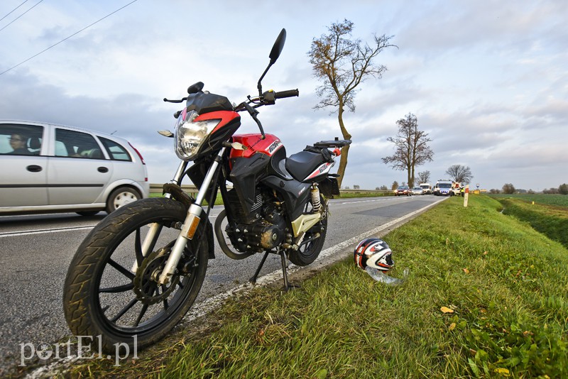 Zderzenie ciężarówki z motorowerem