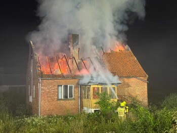>Nocny pożar domu