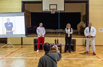 >Judoka Przemysław Matyjaszek na „Spotkaniu z Mistrzem“