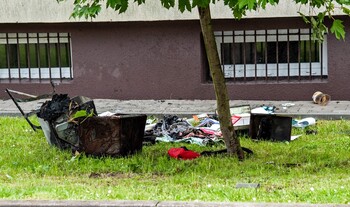 >Pożar na ul. Robotniczej