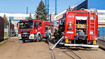 >Pożar na terenie starej odlewni