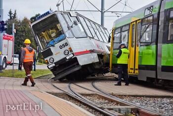 >Zderzenie dwóch tramwajów