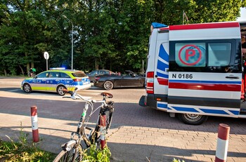 >Potrącenie rowerzysty przy parku Kajki
