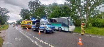 >Kolizja w Kazimierzowie z udziałem autobusu