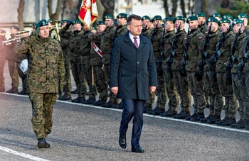 >Mariusz Błaszczak w Elblągu: „Nasycamy wojskiem polskim wschodnią część naszego kraju”