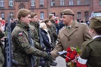 >Przysięga WOT w 43 batalionie lekkiej piechoty w Braniewie