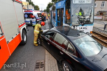 >Zderzenie volkswagena z tramwajem